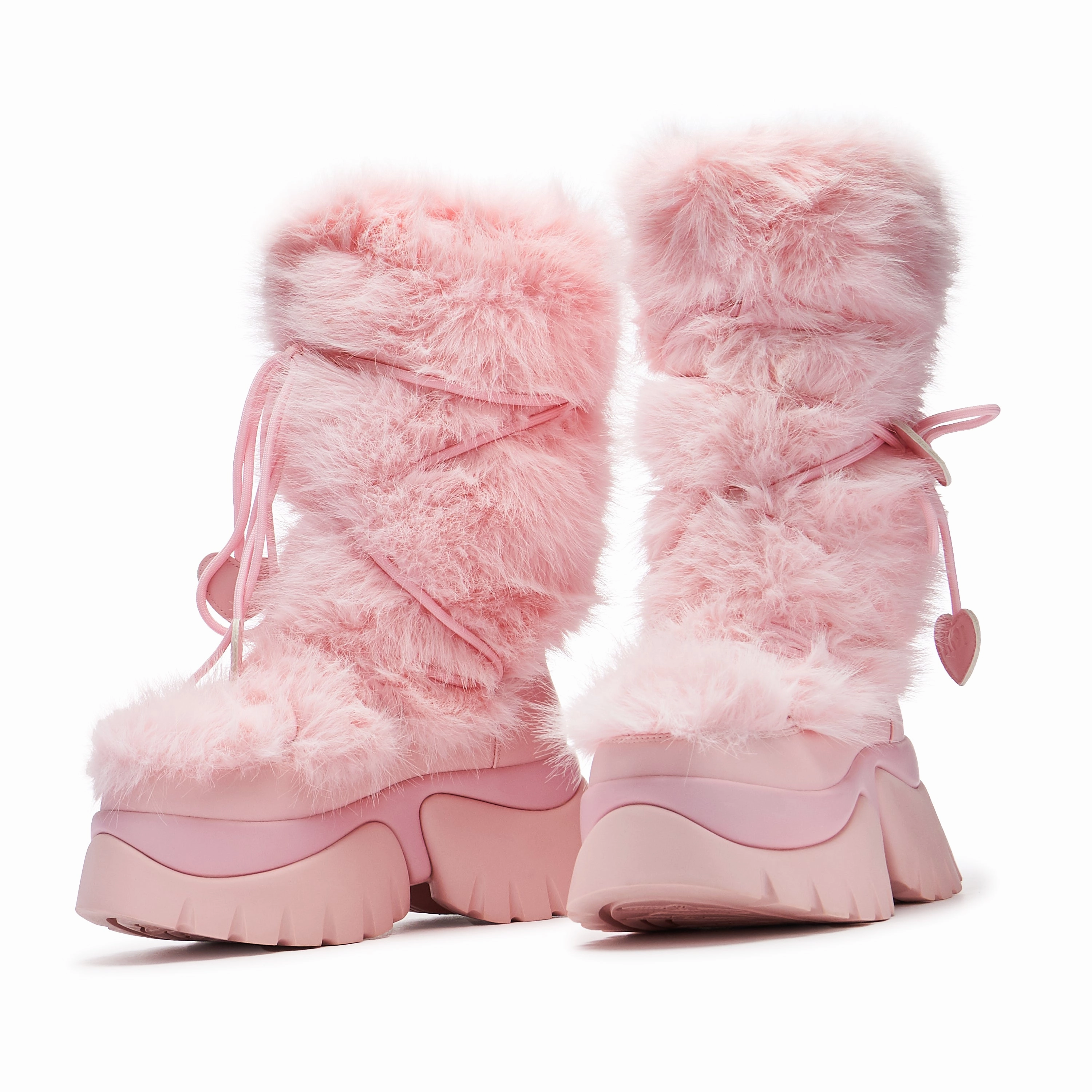 Kawaii Sasquatch Fluffy Snow Boots - Pink Roofing Boots
