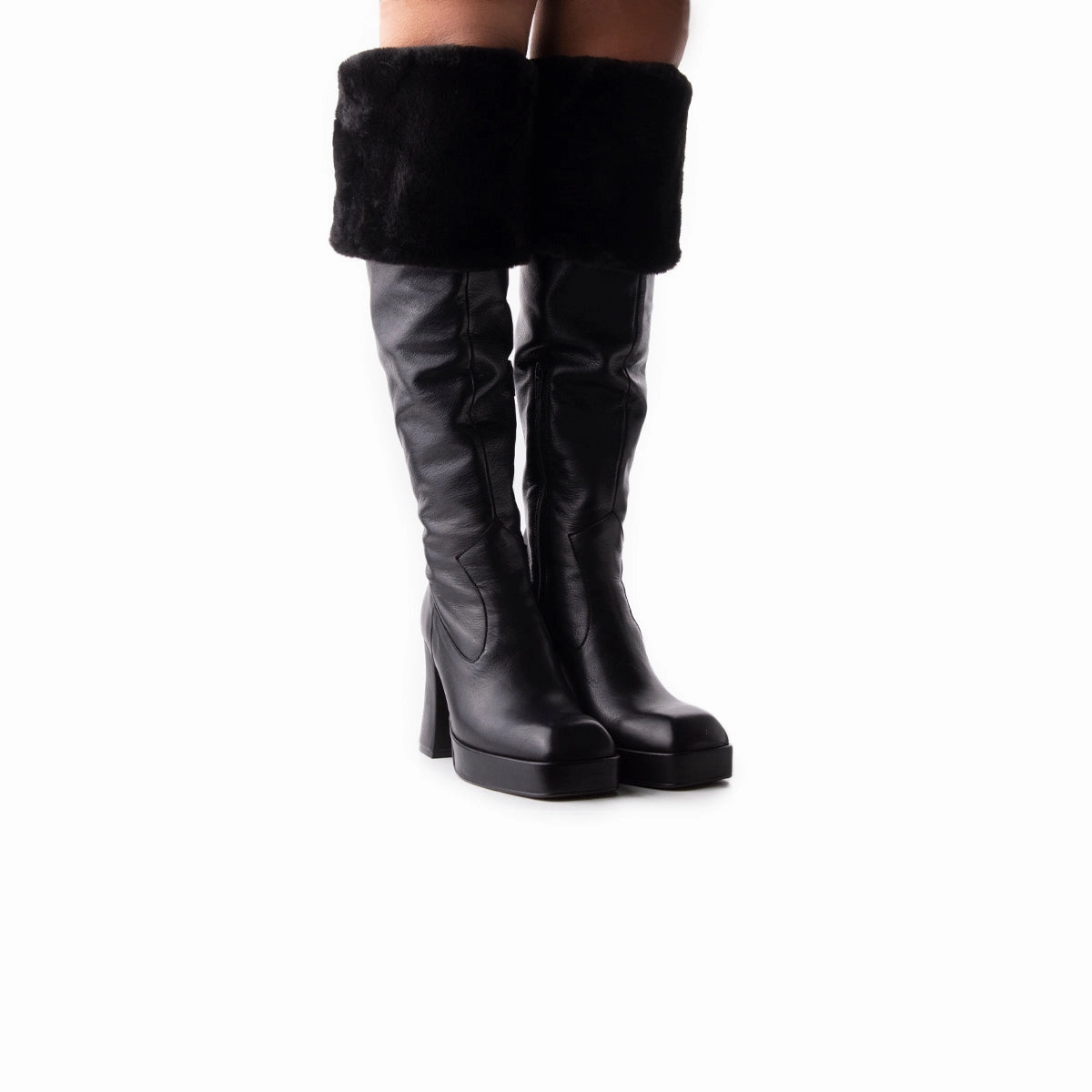 Duck Rain Boots Kelani Black Leather