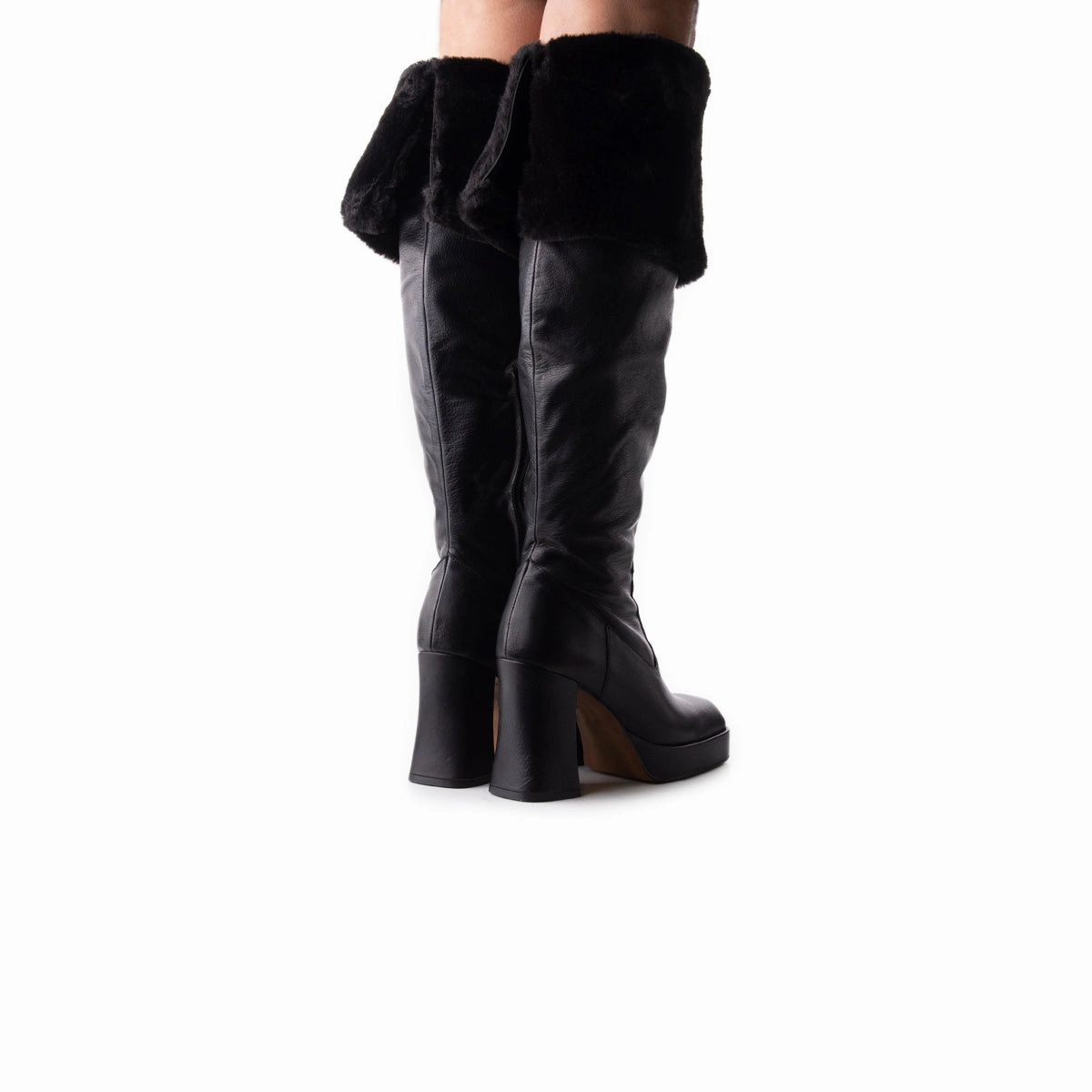 Waterproof Lace Up Boots Kelani Black Leather