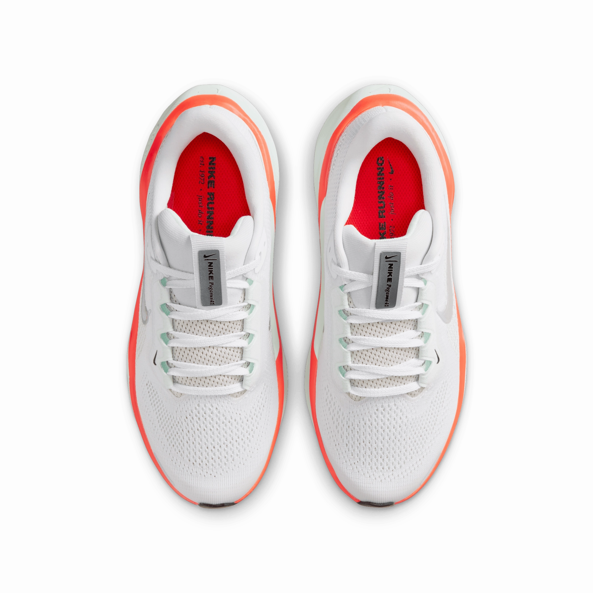 Nike Basketball Shoes Ankle Support KID'S PEGASUS 41 - WHITE/METALLIC SILVER