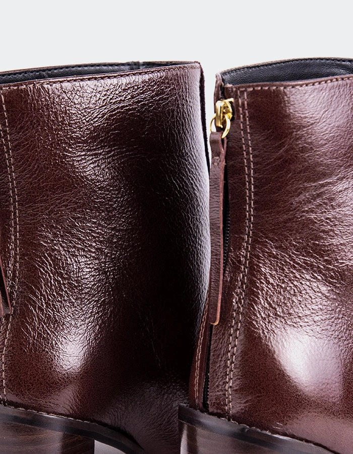 Krakow Brown Leather Extra Wide Calf Cowboy Boots