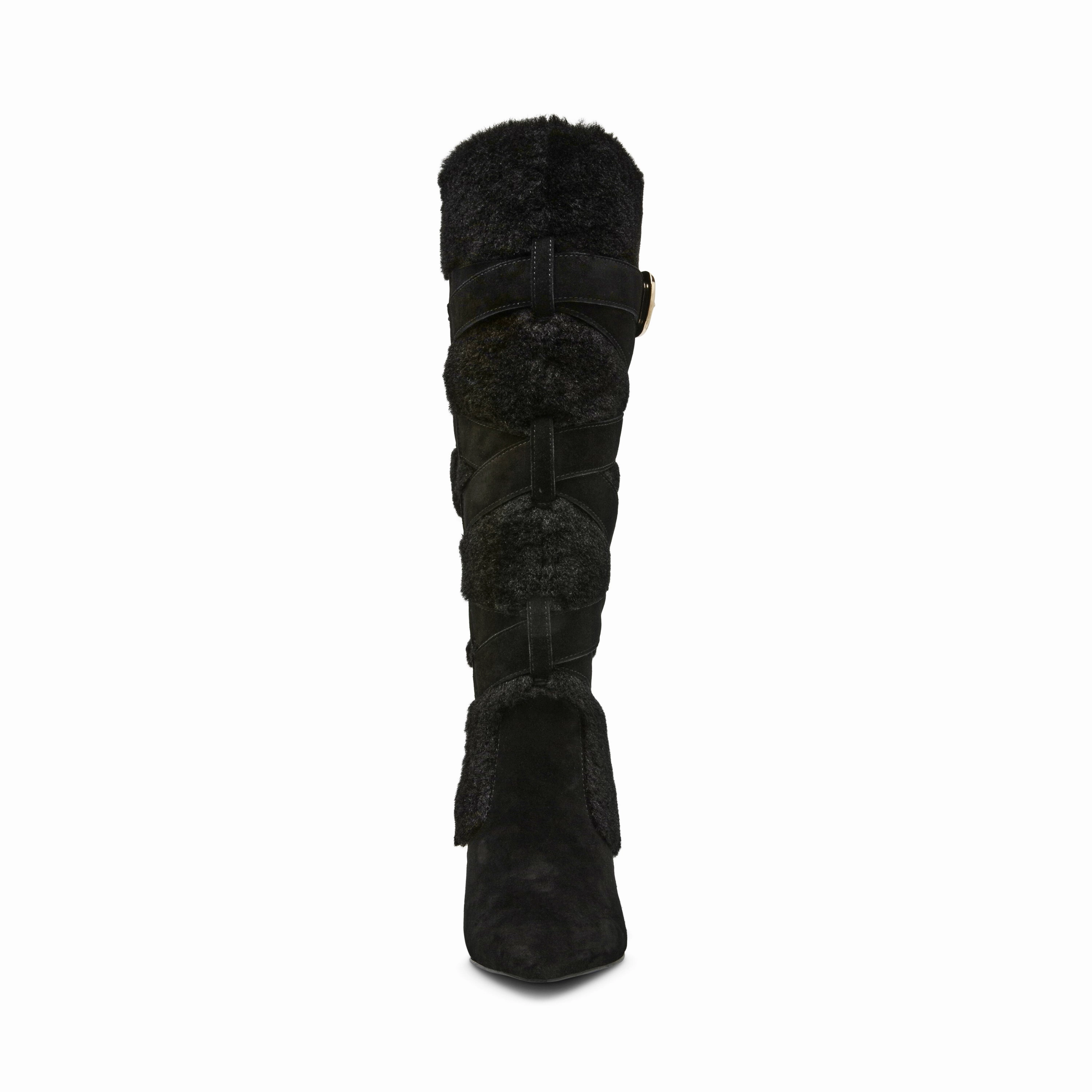 Lakefront Boot BLACK SUEDE Long Boots With Heels