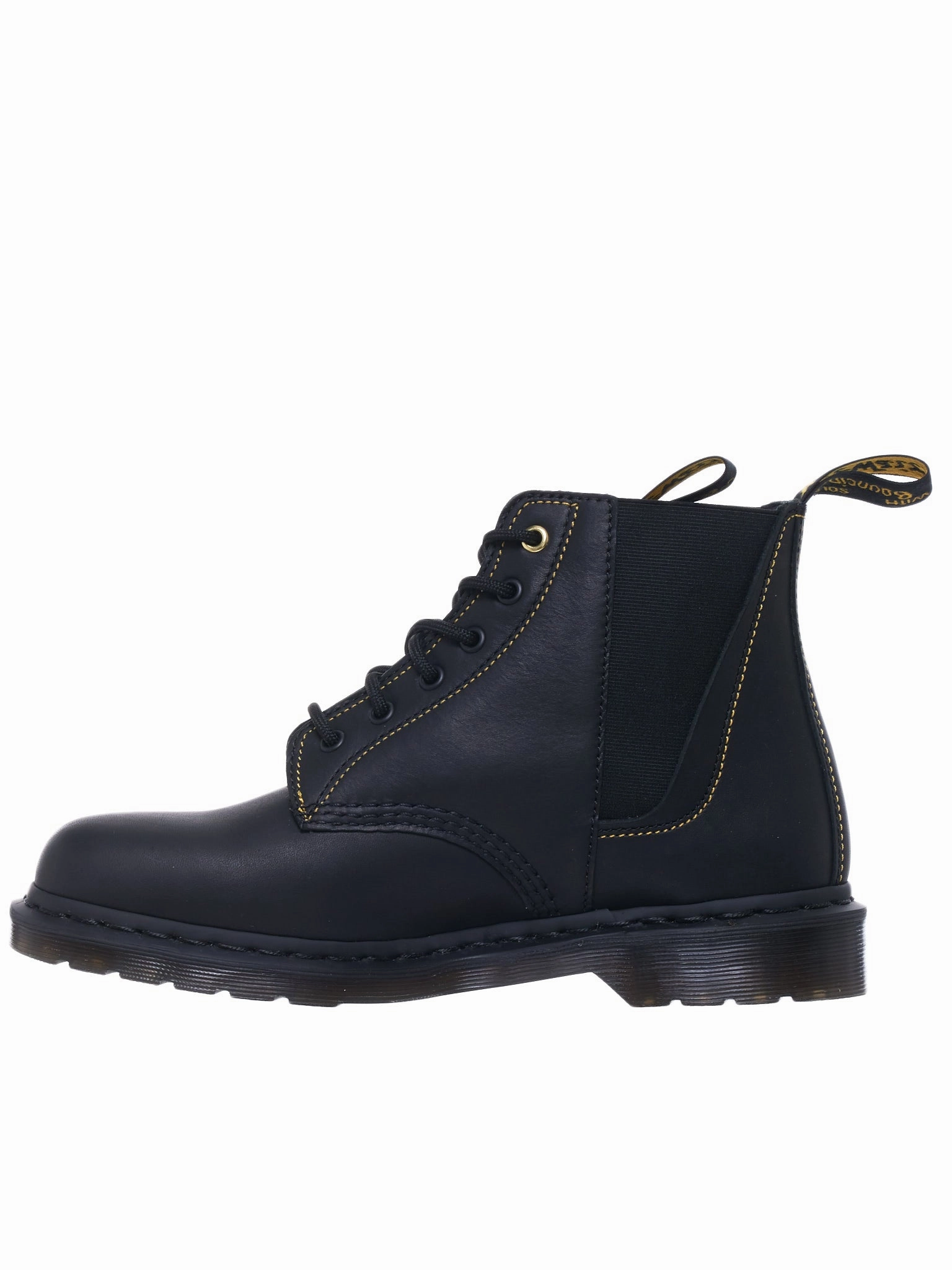 Leather Ankle Boots (HC-E04-761-BLACK) Off Brand Boots