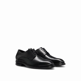Suedette Lace Up Shoe Boots Leather Derby shoes with cap toe
