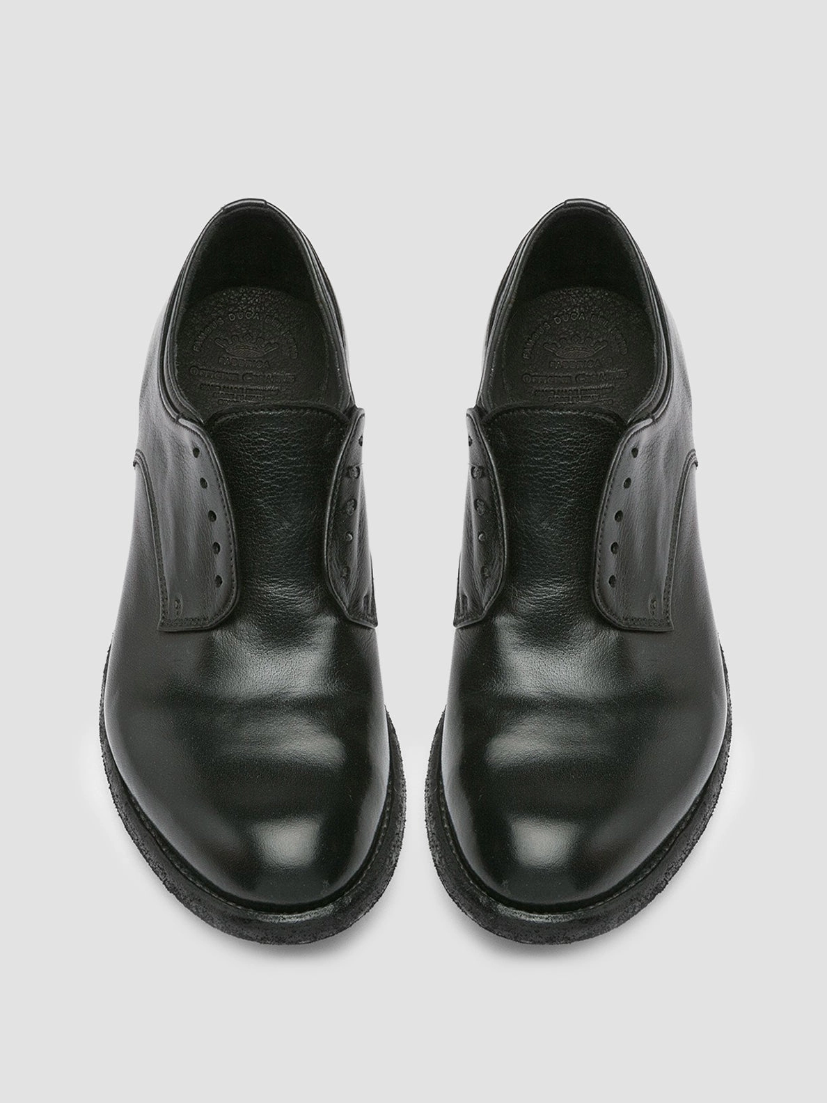 LEXIKON 012 - Black Leather Derby Shoes Lace Up Spd Shoes