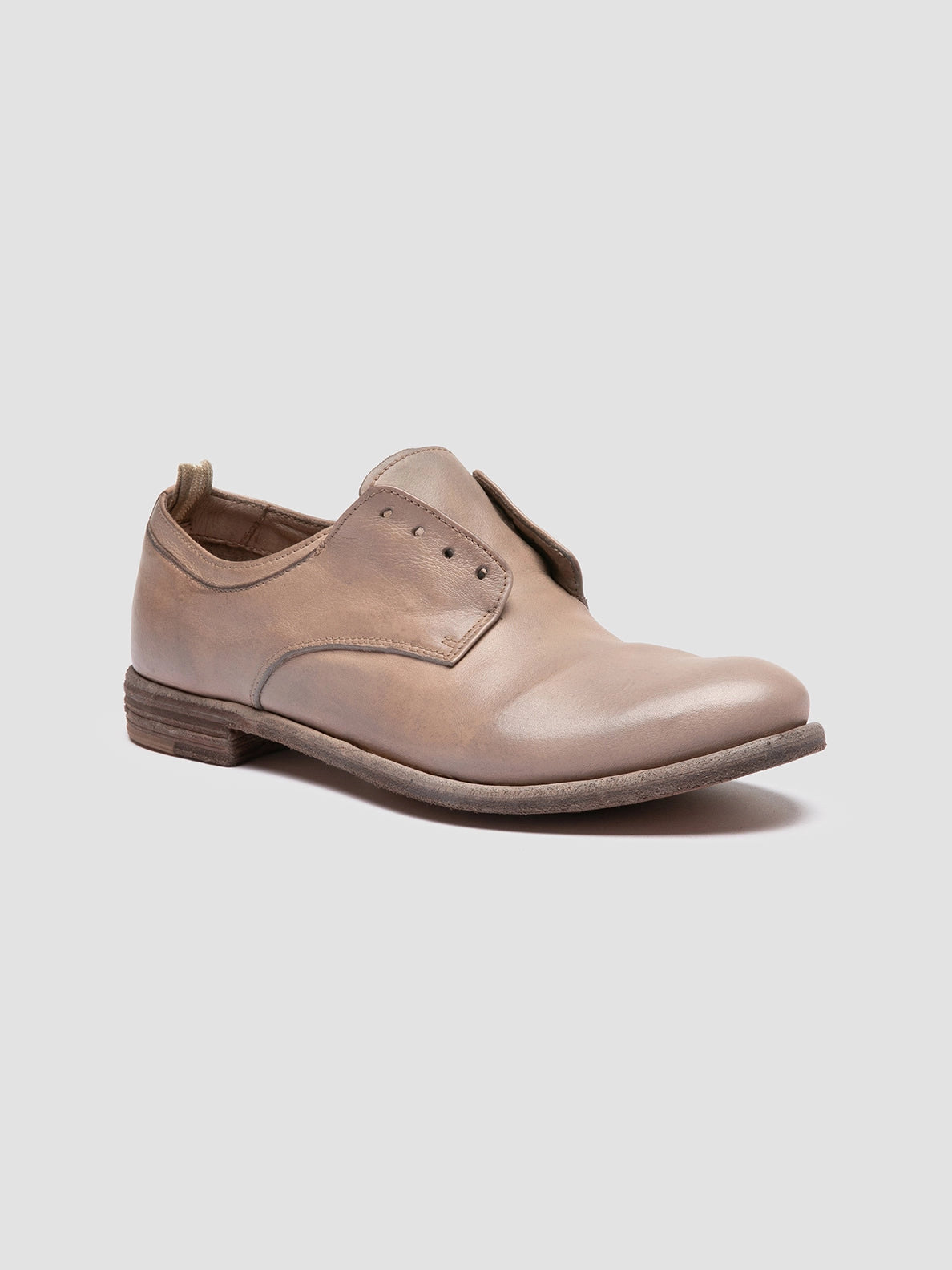 Lace Up Heeled Shoes LEXIKON 501 - Taupe Leather derby Shoes
