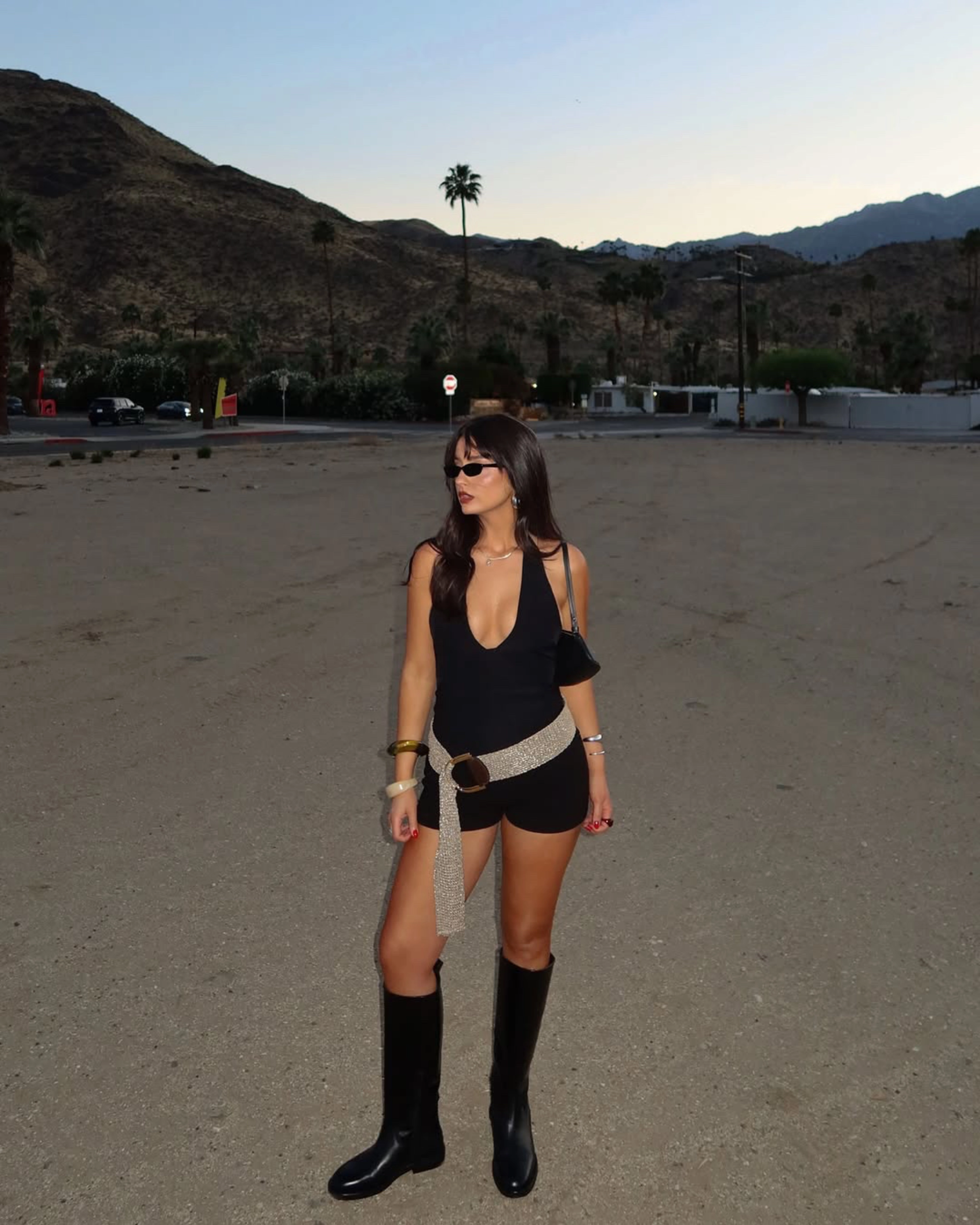 Lherma Black Leather Muck Boots Wellies