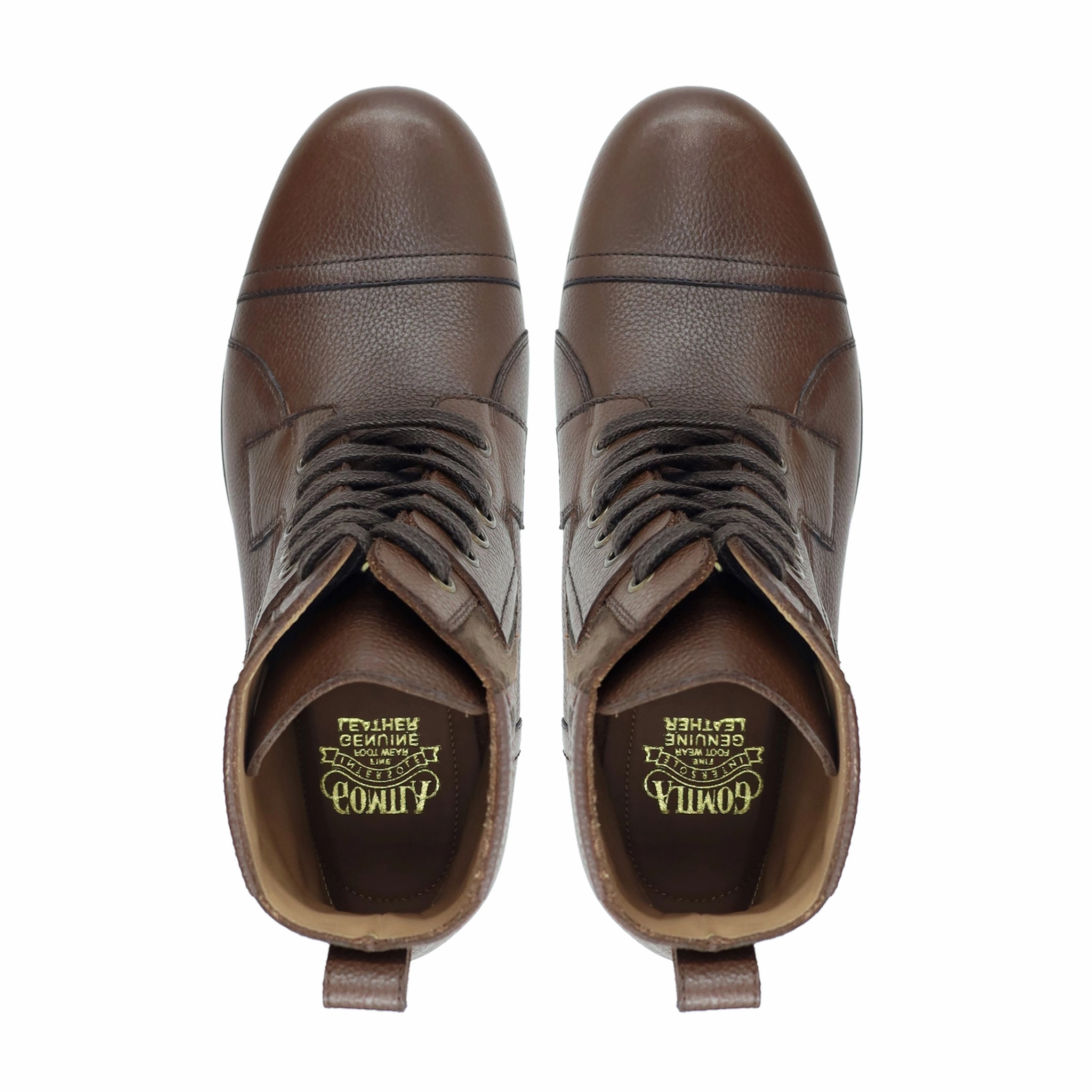 Pointy Boots Mexican Lifuk - Men's Brown Pebble Grain Leather Boot