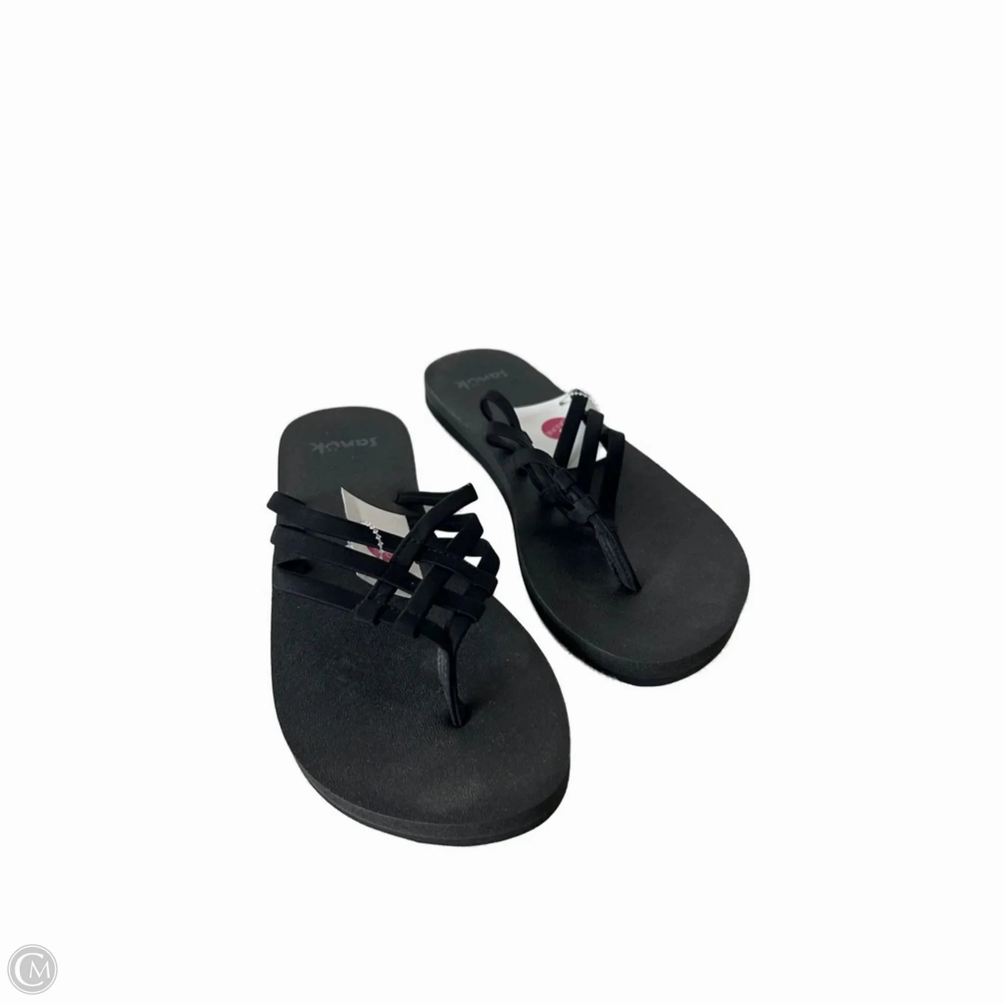 Flip Flops 2015 Sandals Flip Flops By Sanuk In Black, Size: 8