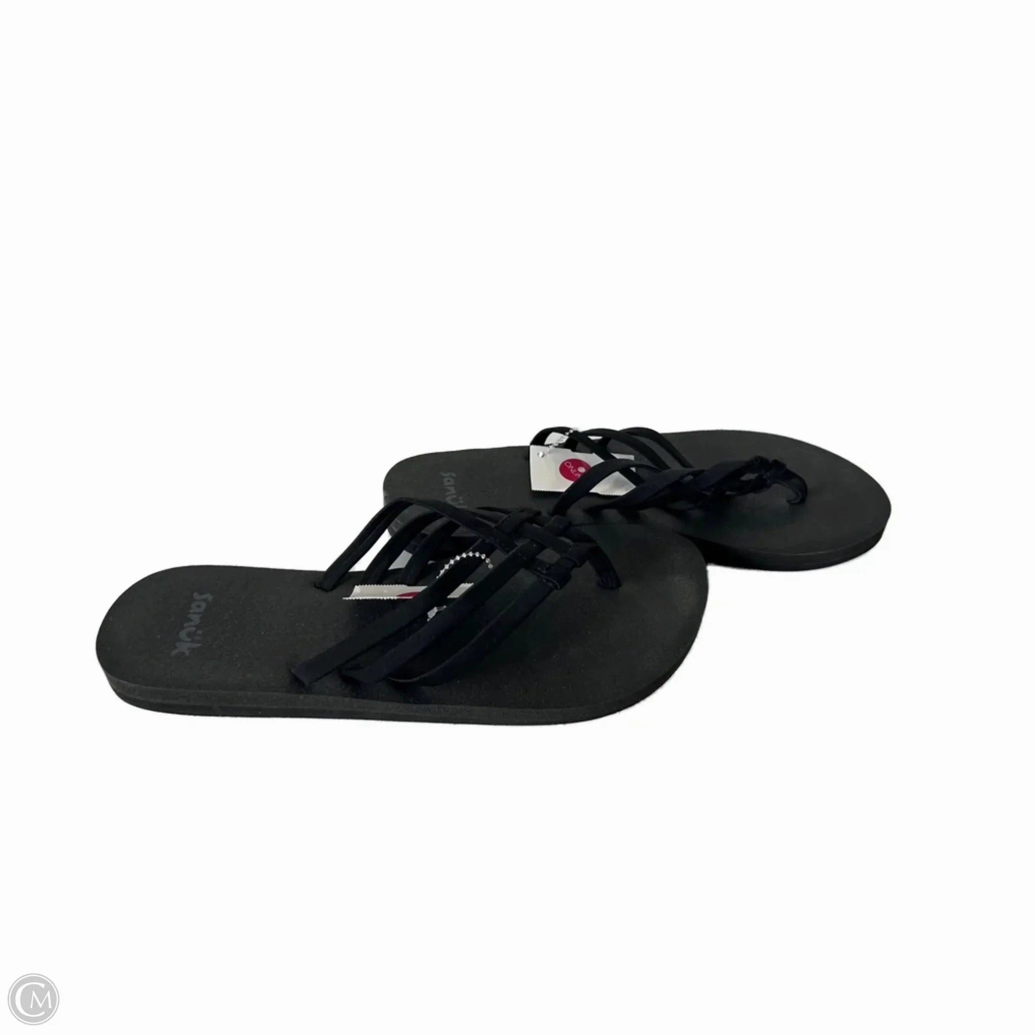 Sandals Flip Flops By Sanuk In Black, Size: 8 Flea Market Flip Flops