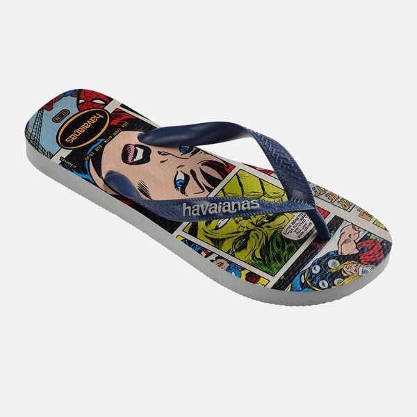 Walking Flip Flops HAVAIANAS TOP MARVEL CLASSICS - ICE GRAY.INDIGO BLUE