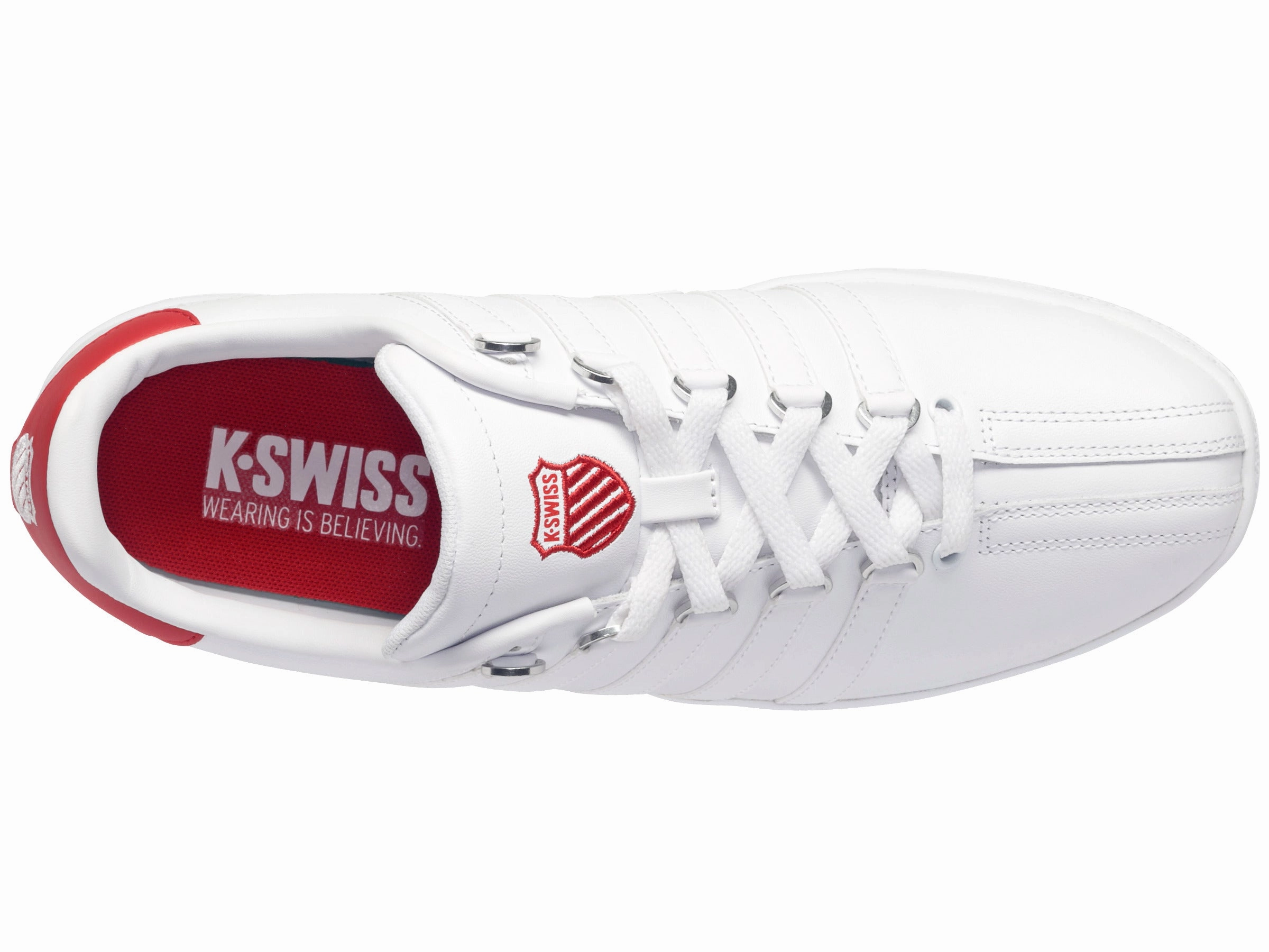 07321-119-M | CLASSIC VN | WHITE/RED Tennis Shoes With Good Ankle Support