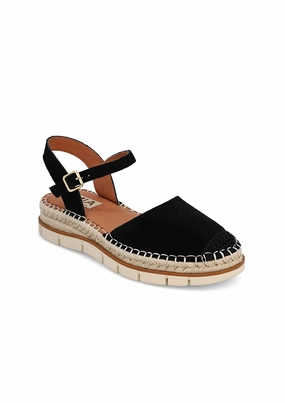 VERONA - BLACK Handmade Avarcas And Espadrilles Barcelona