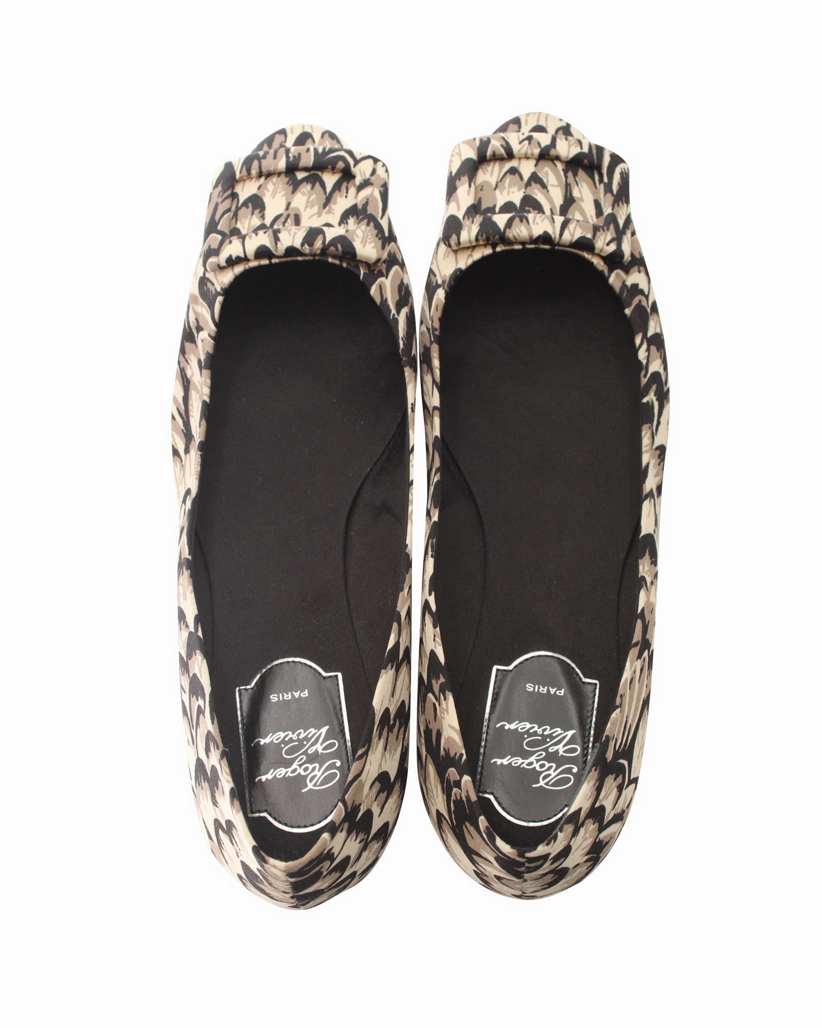 Roger Vivier Printed Ballet Flats in Multicolor Satin Summer Dress Flat Shoe Outfit Ideas