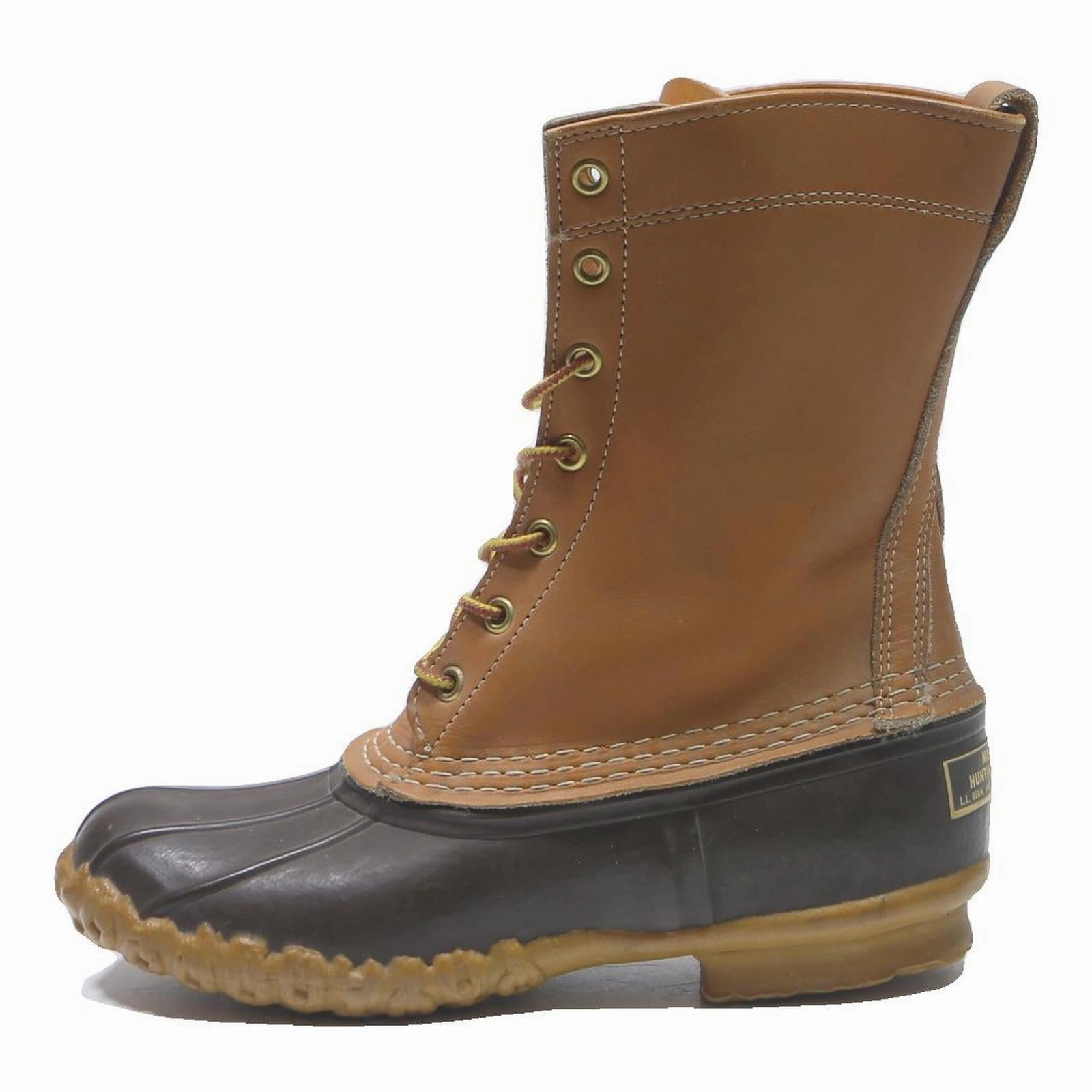 LL BEAN Women's Classic Bean Boots Lace Up Ankle Boots Brown & Black Synthetic Wolverine Thousand Mile Boots