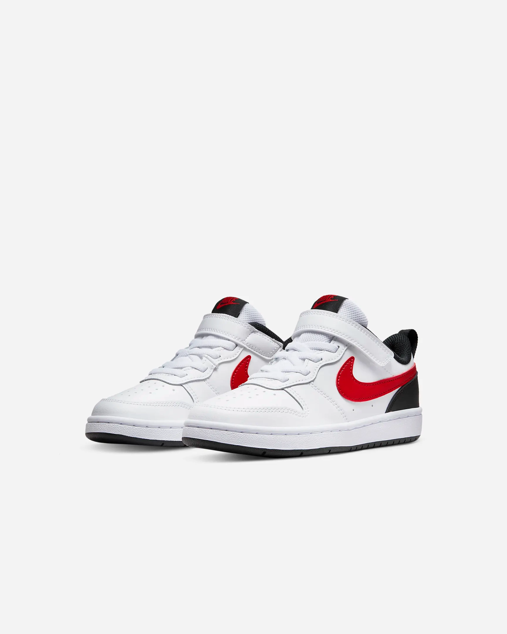 Nike Tennis Roger Federer Shoes Nike Kid's Court Borough Low 2 Shoes - White / Black / University Red
