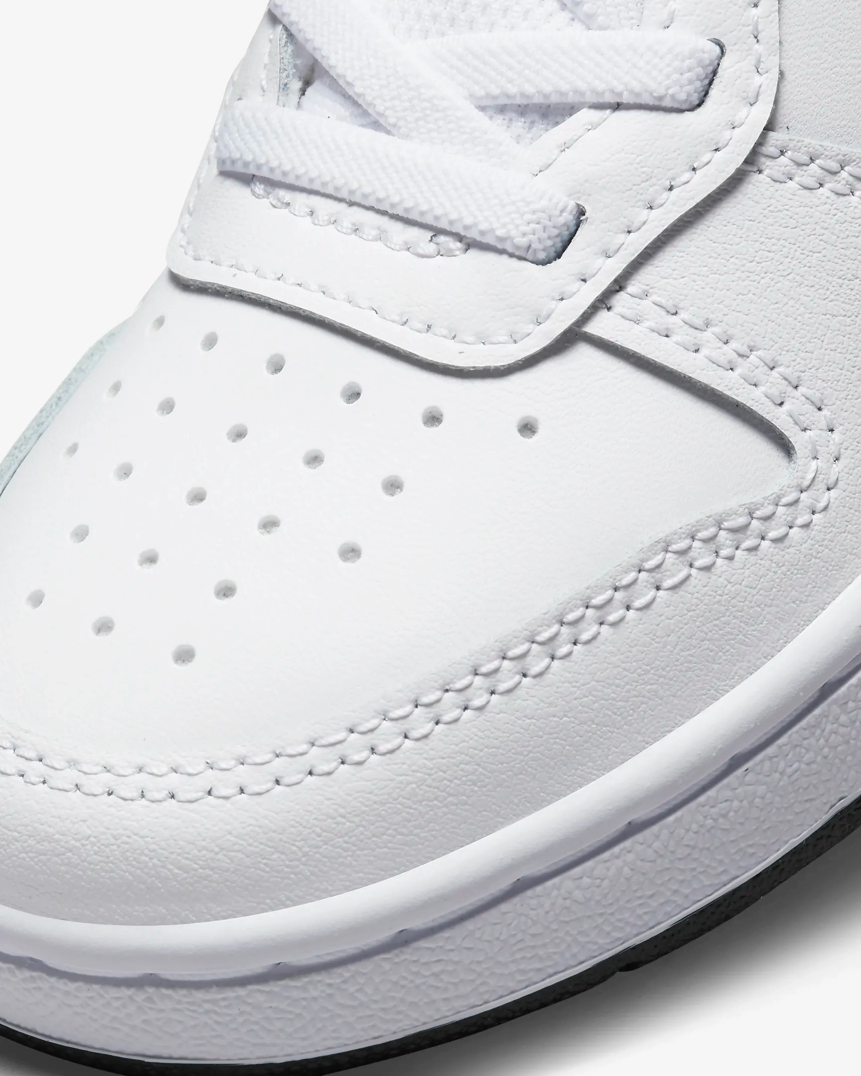 Nike Kid's Court Borough Low 2 Shoes - White / Black / University Red Paul George Nike Basketball Shoes