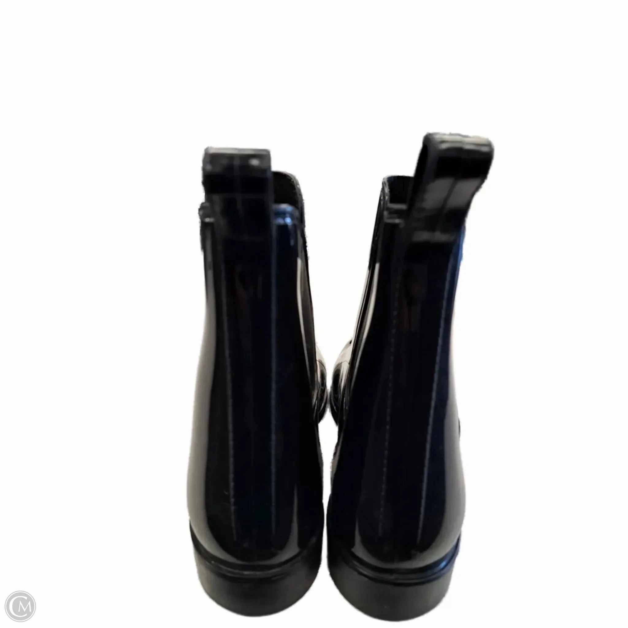 Boots Rain By Clothes Mentor In Black, Size: 9 Slip On Short Rain Boots