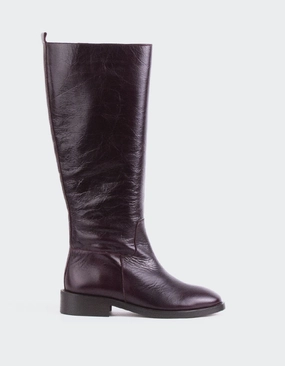 Moyle Burgundy Leather Western Work Boots