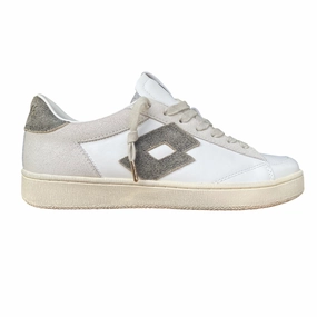 Lotto Leggenda Losanga '76 Crack 221893 1PL | Sneakers Uomo Bianco-Nero Wide Toe Box Walking Sneakers