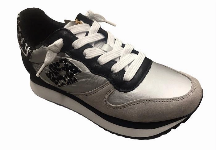 Sneakers On Telephone Wires Lotto Leggenda scarpa sneakers da donna Wedge Metal NY 215092 5A5 nero-argento