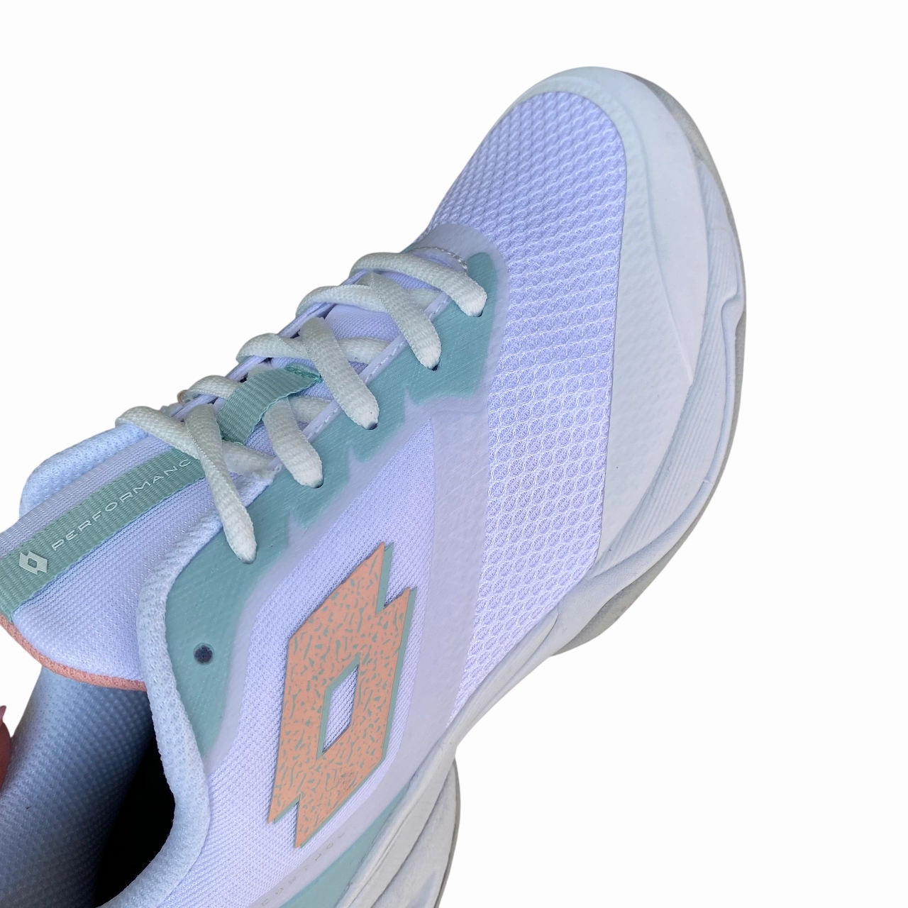 High Top Tennis Shoes Ankle Support Lotto scarpa da tennis da donna Mirage 400 ALR All Court 220554 BOE bianco