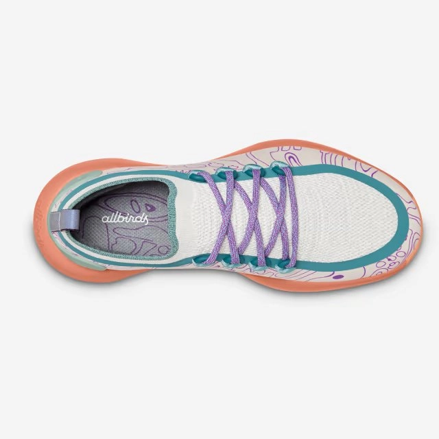 Free 2.0 Running Shoes Allbirds Trail Runners SWT - Forager White (Humid Rust Sole)