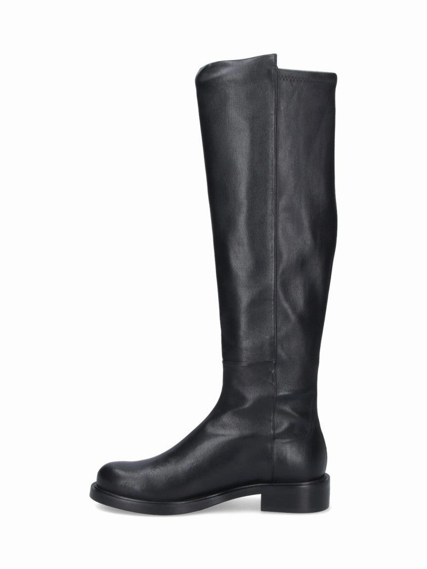 Mid-Calf Boots With Smooth Finish And Rounded Toe Walmart Military Boots
