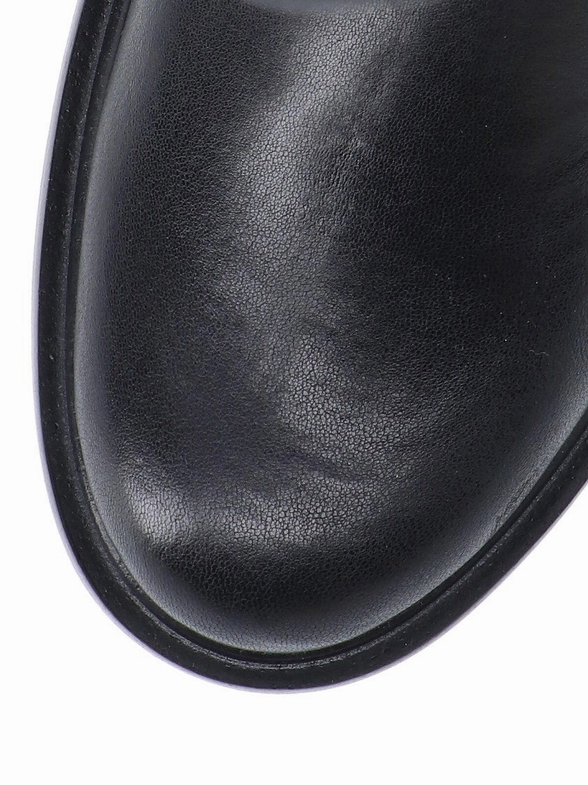 Knitted Boots Mid-Calf Boots With Smooth Finish And Rounded Toe