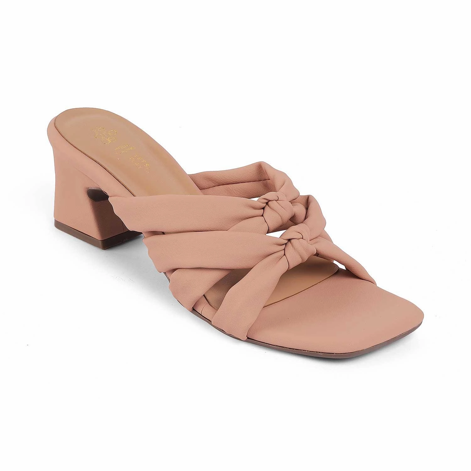 Tresmode Sofstrip Pink Women's Casual Block Heel Sandals Covered Toe Sandals