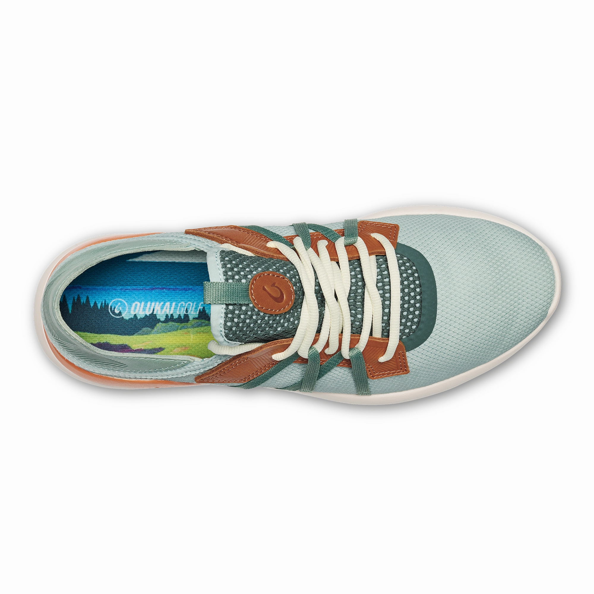 Manele - Pale Moss / Molten Orange Coach Tennis Shoes