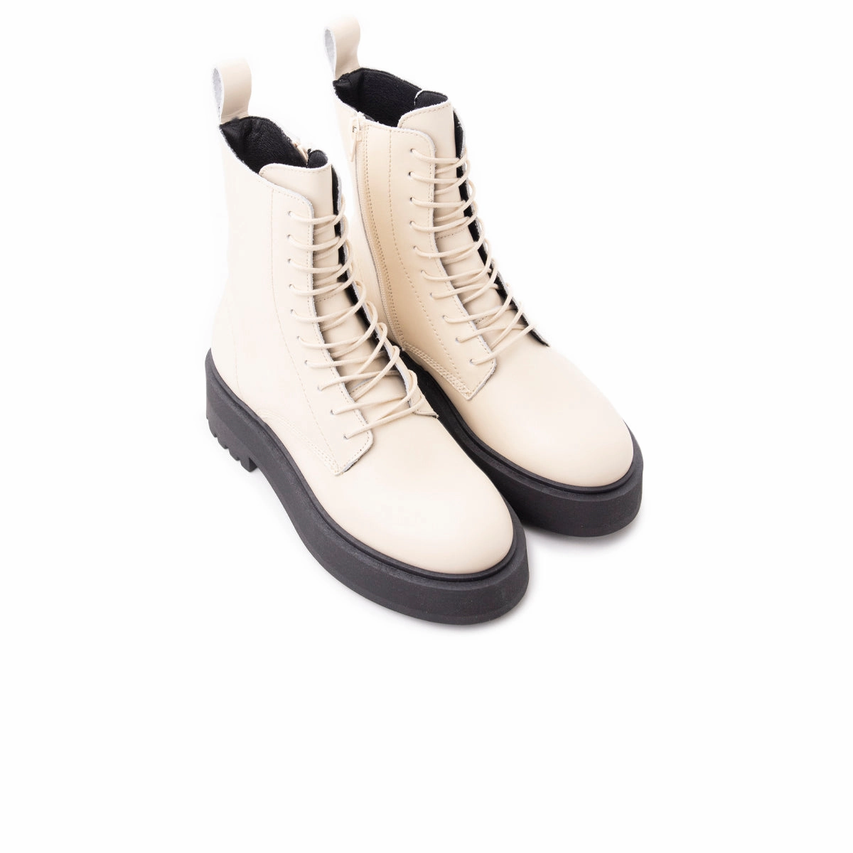 Skull Boots Matane Beige Leather