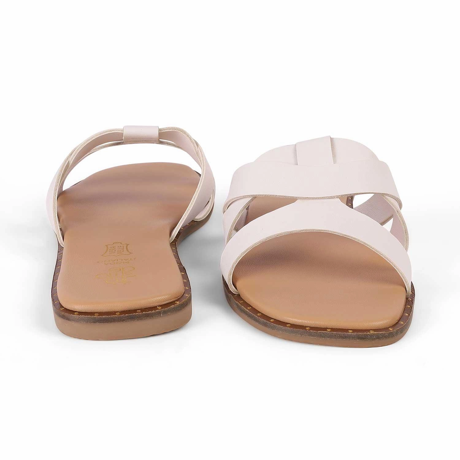 Memory Foam Flat Shoes Tresmode Roja White Women's Casual Flats