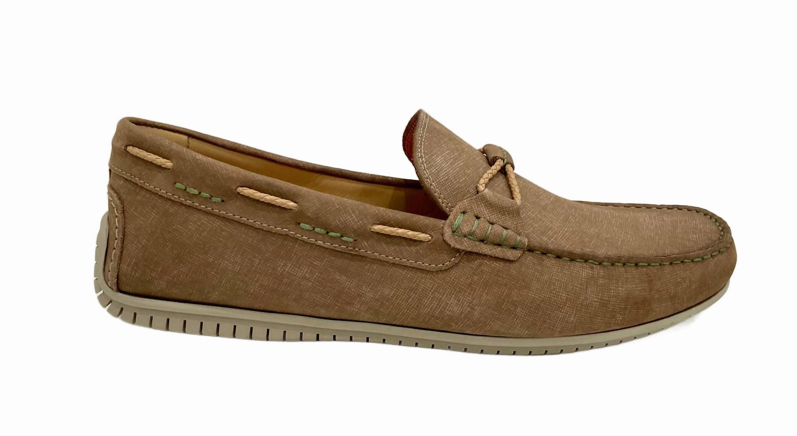 Loafers Slipping Off Heel Men's Bermuda Nubuck Braided Bit Loafers In Sand