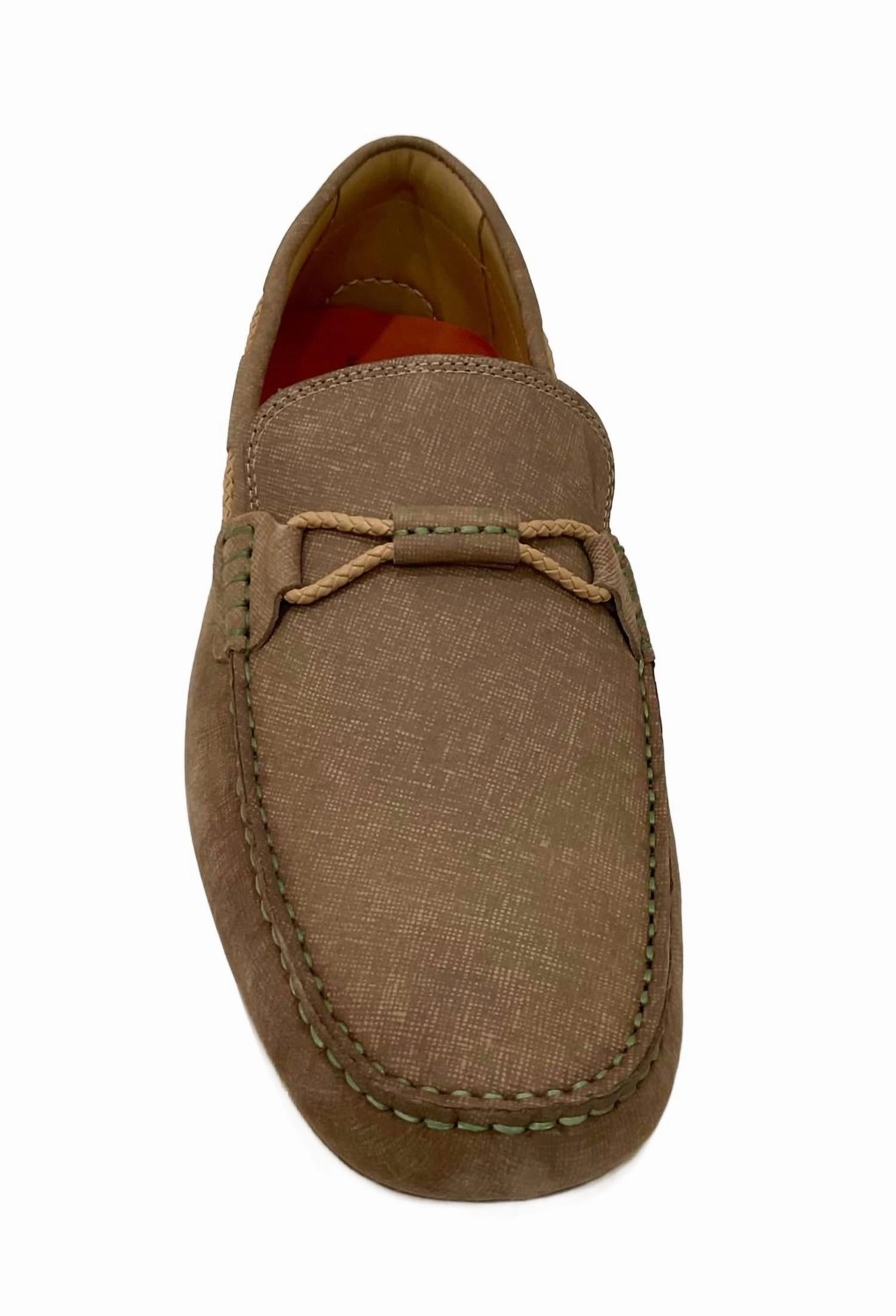 Smart Casual Loafers Men's Bermuda Nubuck Braided Bit Loafers In Sand