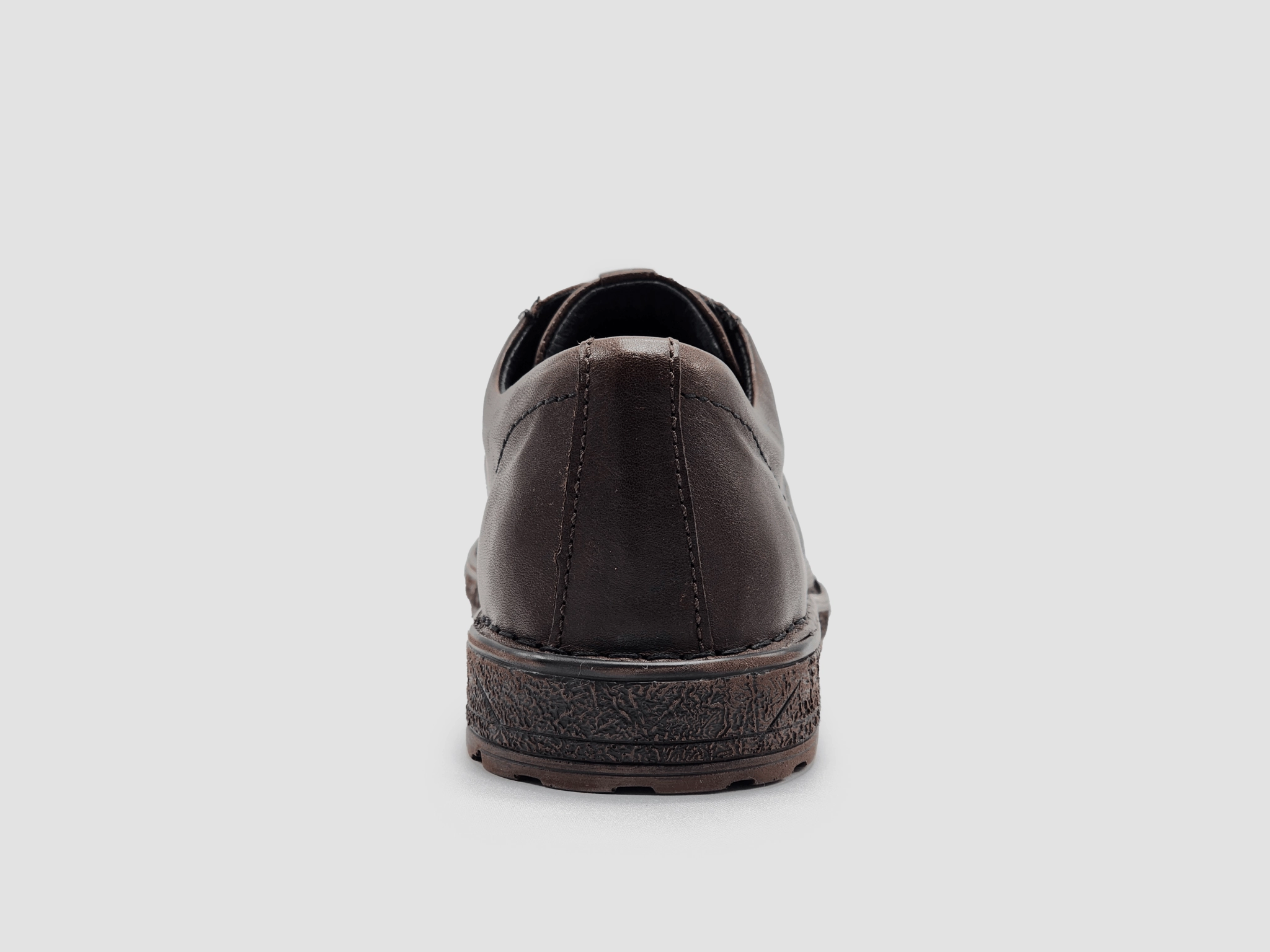 Granny Shoes Lace Up Men's Derby Toe-Cap Leather Dress Shoes - Brown