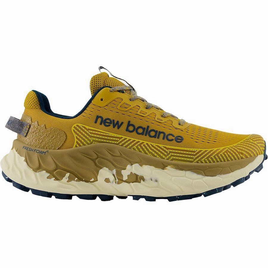 Best Trail Shoes For Ice Men's New Balance Fresh Foam X Trail More v3, Butterscotch/Deep Sea/Plains, 10.5 4E Extra Wide