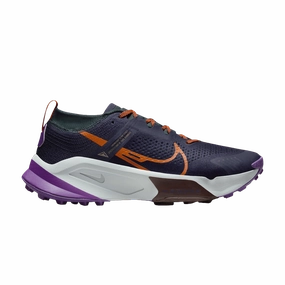 Trail Running Shoes Size 13 Men's Nike ZoomX Zegama Trail, Purple Ink/Safety Orange, 8.5 D Medium