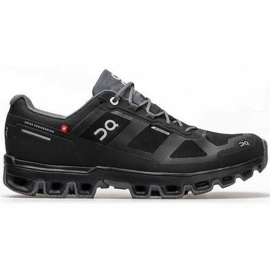 Men's On Cloudventure Waterproof, Black/Graphit, 7 D Medium Trek Waterproof Shoes