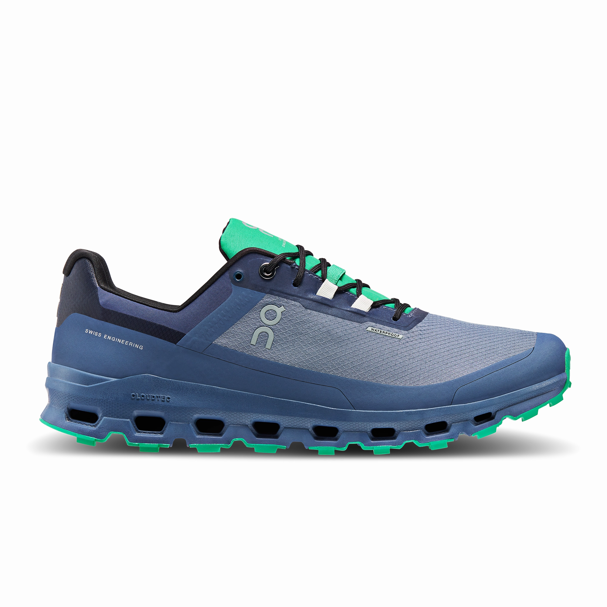 Winter Waterproof Walking Shoes Men's On Cloudvista Waterproof, Metal/Denim, 10 D Medium