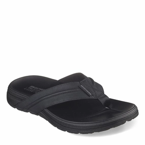 Leather Flip Flops Size 12 Men's Skechers, Relaxed Fit: Supreme - Bosnia Sandal