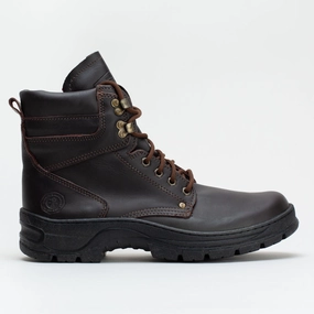 Mens Premium Leather Chunky Lace Up Boots Riding Boots Hermes