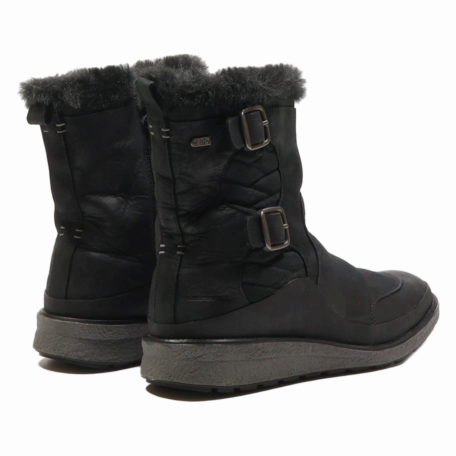 Snow Boots Wedge Heel MERRELL Snow Boots Black Leather Womens UK 5.5