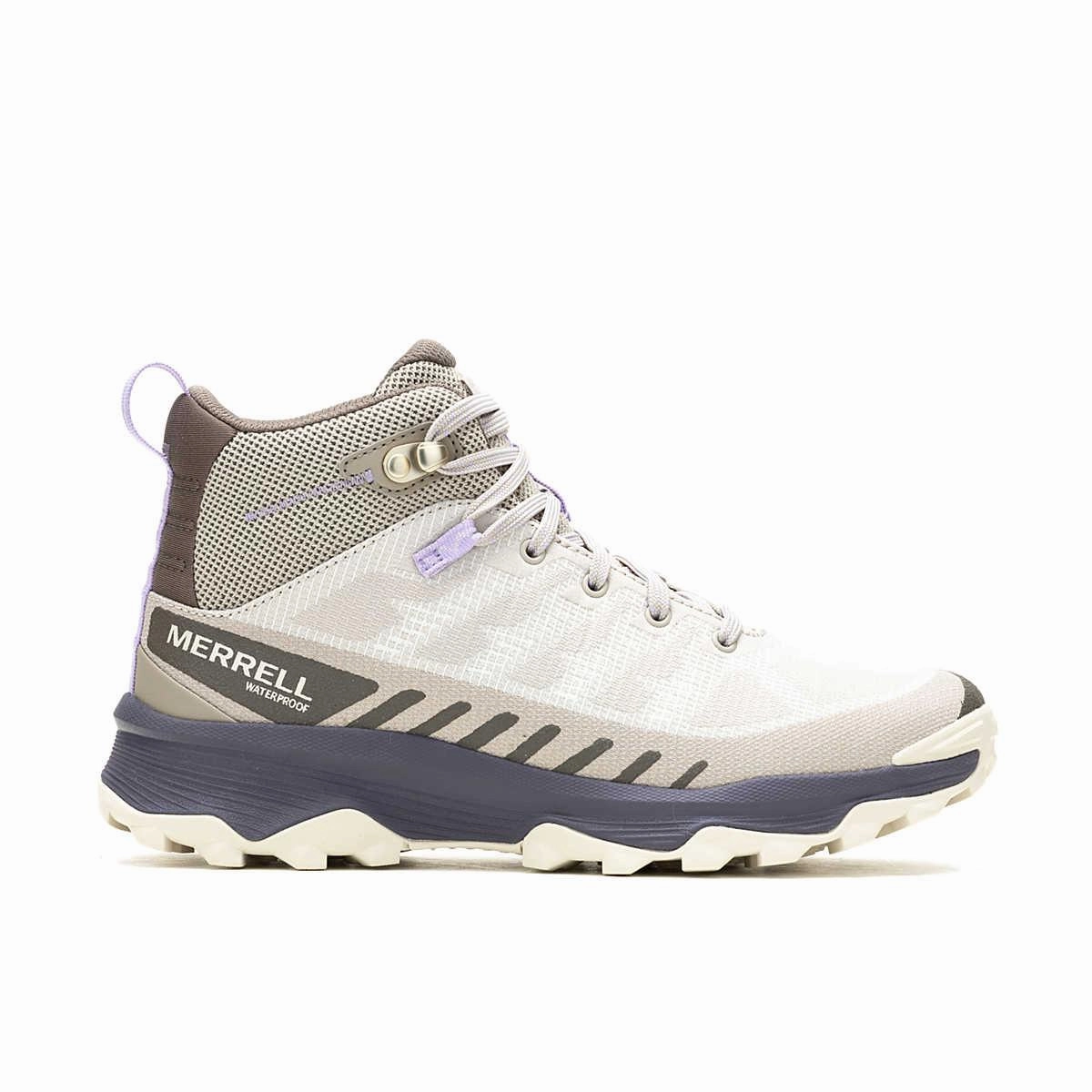 【拇趾僵硬症属于足部特殊需求】  Hiking Boots For Heavy Guys Merrell Womens Speed Eco Mid Waterproof Dove Final Sale