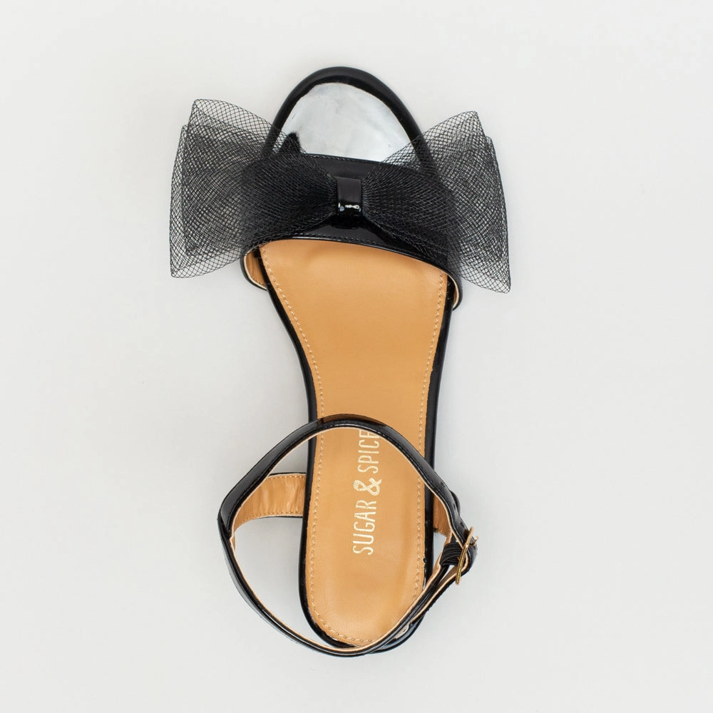 High Heel Perfume Bottle Mesh Bow Party Shoe