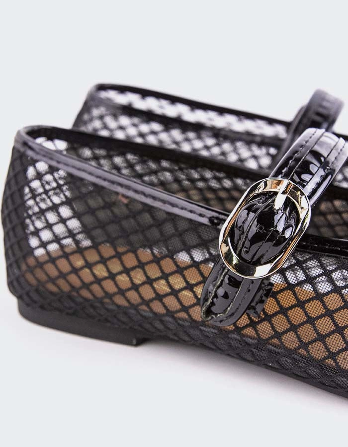 Meshu Black Mesh Mary Jane Skechers Shoes Online