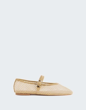 Dressy Mary Jane Shoes Meshu Nude Mesh