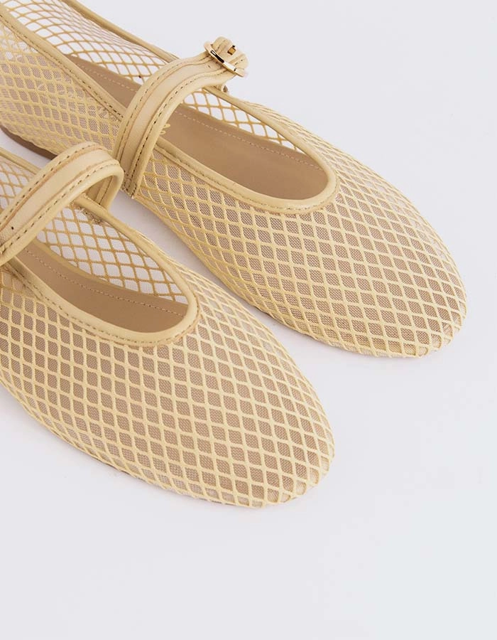 Meshu Nude Mesh Louboutin Mary Jane Shoes