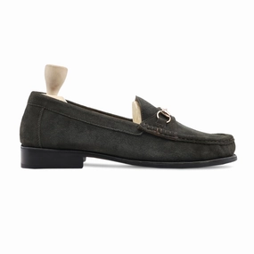 Louboutin Loafers Milmilo - Men's Davy Grey Kid Suede Loafer