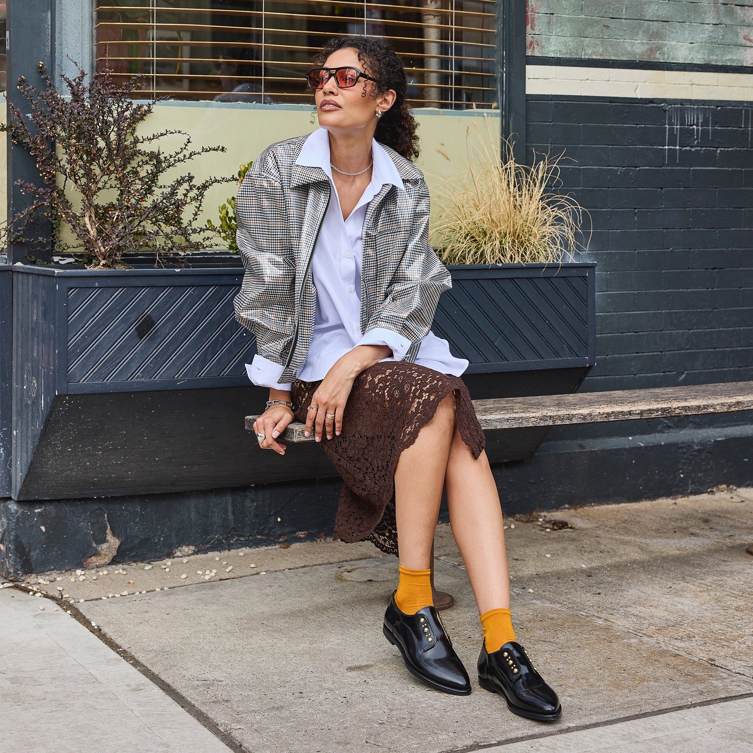 Miss Jones Slip-On Wing Moc Toe Oxford